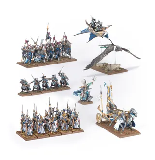 Zeigt die Reihe High Elf Realms - Chracian Warhost und nicht Storm Weavers im Besonderen — dasselbe Bild steht für 5 Einheiten dieser Armee.