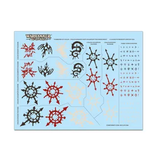 Muestra la gama Warriors of Chaos y no Chaos Knights en particular — la misma imagen representa a 4 unidades de este ejército.