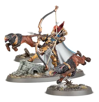 Pokazuje serię Stormcast Eternals, a nie konkretnie Knight-Judicator with Gryph-hounds — to samo zdjęcie reprezentuje 3 jednostki tej armii.
