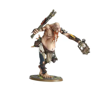 Pokazuje serię Sons of Behemat, a nie konkretnie Mancrusher Gargant (Scourge of Aqshy) — to samo zdjęcie reprezentuje 2 jednostki tej armii.