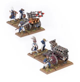 Zeigt die Reihe The Empire of Man - City-State of Nuln und nicht Helstorm Rocket Battery im Besonderen — dasselbe Bild steht für 2 Einheiten dieser Armee.