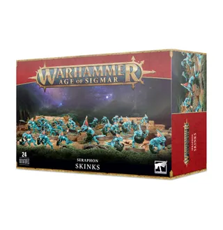 Muestra la gama Lizardmen - Renegades 2.0 y no Chameleon Skinks en particular — la misma imagen representa a 5 unidades de este ejército.