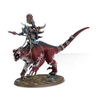 Pokazuje serię Seraphon, a nie konkretnie Saurus Oldblood on Carnosaur (Scourge of Ghyran) — to samo zdjęcie reprezentuje 2 jednostki tej armii.
