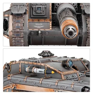 Pokazuje serię Solar Auxilia, a nie konkretnie Minotaur Artillery Tank — to samo zdjęcie reprezentuje 2 jednostki tej armii.