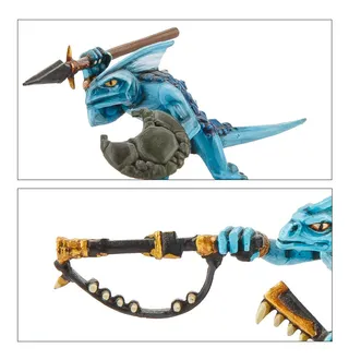 Muestra la gama Lizardmen - Renegades 2.0 y no Chameleon Skinks en particular — la misma imagen representa a 5 unidades de este ejército.