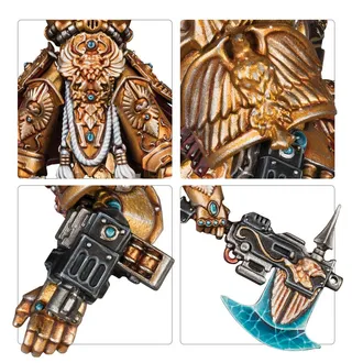Показує серію Adeptus Custodes, а не саме Allarus Custodians — те саме зображення представляє 2 підрозділи цієї армії.
