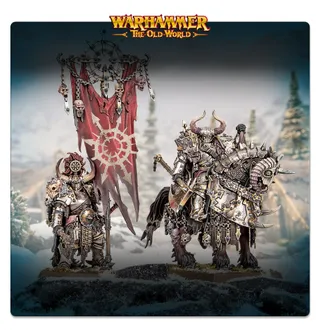Shows the Warriors of Chaos - Heralds of Darkness range rather than Aspiring Champion in particular — the same picture stands for 4 units of this army.