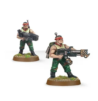 Muestra la gama Genestealer Cults y no Catachan Heavy Weapons Squad en particular — la misma imagen representa a 2 unidades de este ejército.