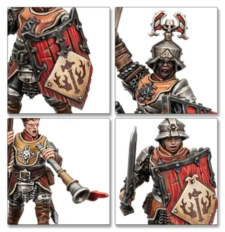 Muestra la gama Cities of Sigmar y no Black Guard en particular — la misma imagen representa a 8 unidades de este ejército.