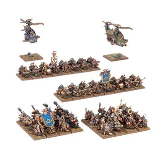 Zeigt die Reihe Dwarfen Mountain Holds und nicht Thunderers im Besonderen — dasselbe Bild steht für 4 Einheiten dieser Armee.