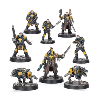Shows the Palanite Enforcers range rather than Palanite Enforcer Captains & Sergeants in particular — the same picture stands for 3 units of this army.