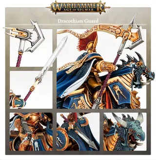 Pokazuje serię Stormcast Eternals, a nie konkretnie Dracothian Guard Fulminators — to samo zdjęcie reprezentuje 2 jednostki tej armii.