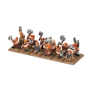 Muestra la gama Dwarfen Mountain Holds y no Dragon Slayer en particular — la misma imagen representa a 3 unidades de este ejército.