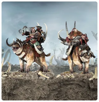 Zeigt die Reihe Ogor Mawtribes und nicht Maulbeast Raiders im Besonderen — dasselbe Bild steht für 2 Einheiten dieser Armee.