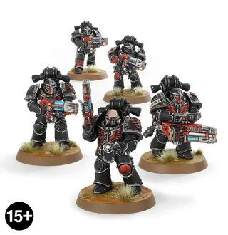 Pokazuje serię Dark Angels (I), a nie konkretnie Inductii Squad — to samo zdjęcie reprezentuje 4 jednostki tej armii.