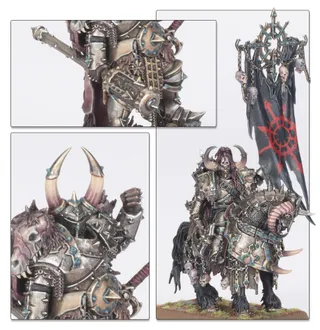 Shows the Warriors of Chaos - Heralds of Darkness range rather than Aspiring Champion in particular — the same picture stands for 4 units of this army.