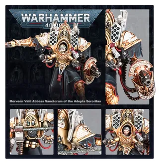 Pokazuje serię Adepta Sororitas, a nie konkretnie Militant Commander [Crucible] — to samo zdjęcie reprezentuje 2 jednostki tej armii.