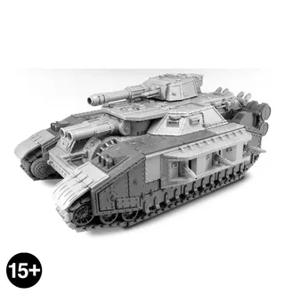 Pokazuje serię Solar Auxilia, a nie konkretnie Stormhammer Super-Heavy Assault Tank — to samo zdjęcie reprezentuje 8 jednostek tej armii.