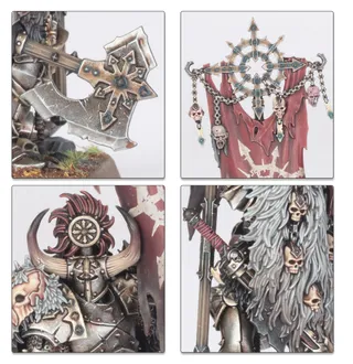 Shows the Warriors of Chaos - Heralds of Darkness range rather than Aspiring Champion in particular — the same picture stands for 4 units of this army.