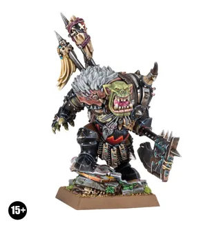 Pokazuje serię Orc and Goblin Tribes - Troll Horde, a nie konkretnie Orc Bigboss — to samo zdjęcie reprezentuje 3 jednostki tej armii.
