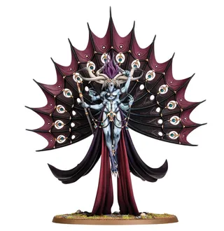 Muestra la gama Hedonites of Slaanesh y no Synessa, the Voice of Slaanesh en particular — la misma imagen representa a 2 unidades de este ejército.