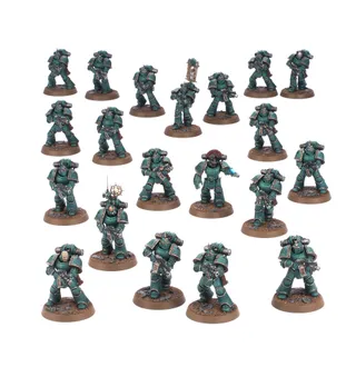 Zeigt die Reihe Sons of Horus (XVI) und nicht Tactical Support Squad im Besonderen — dasselbe Bild steht für 2 Einheiten dieser Armee.