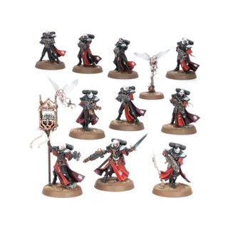 Pokazuje serię Adepta Sororitas, a nie konkretnie Dominion Squad — to samo zdjęcie reprezentuje 2 jednostki tej armii.