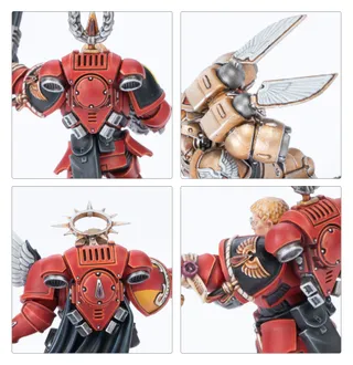 Показує серію Blood Angels, а не саме Knight Paladin — те саме зображення представляє 9 підрозділів цієї армії.
