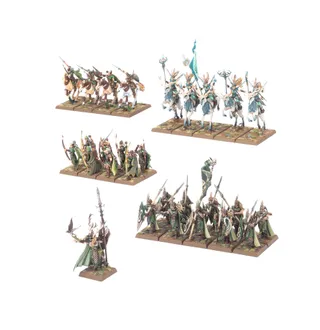 Zeigt die Reihe Wood Elf Realms und nicht Shadowdancers im Besonderen — dasselbe Bild steht für 4 Einheiten dieser Armee.