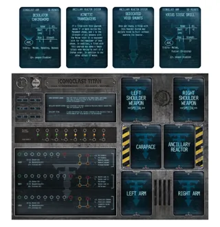 Muestra la gama Mechanicum Taghmata y no Warmaster Iconoclast Titan en particular — la misma imagen representa a 2 unidades de este ejército.