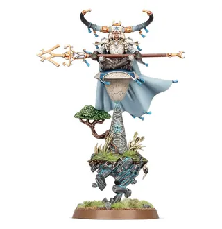 Pokazuje serię Lumineth Realm-lords, a nie konkretnie Alarith Stonemage (Scourge of Aqshy) — to samo zdjęcie reprezentuje 2 jednostki tej armii.