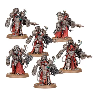 Pokazuje serię Mechanicum, a nie konkretnie Myrmidon Secutor Host — to samo zdjęcie reprezentuje 2 jednostki tej armii.