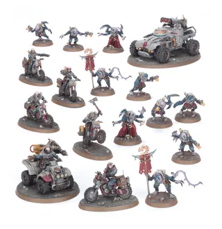 Muestra la gama Genestealer Cults y no Hyperadapted Raveners en particular — la misma imagen representa a 30 unidades de este ejército.