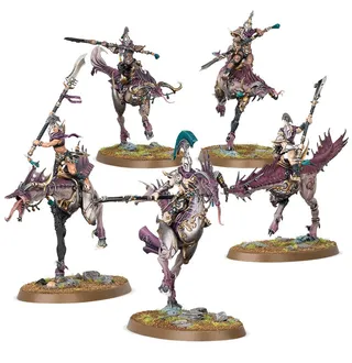 Muestra la gama Hedonites of Slaanesh y no Blissbarb Seekers en particular — la misma imagen representa a 3 unidades de este ejército.