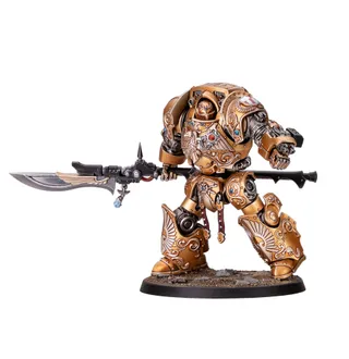Pokazuje serię Adeptus Custodes, a nie konkretnie Contemptor-Achillus Dreadnought — to samo zdjęcie reprezentuje 2 jednostki tej armii.