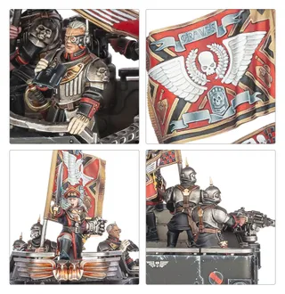 Muestra la gama Astra Militarum y no Commissar Graves en particular — la misma imagen representa a 2 unidades de este ejército.