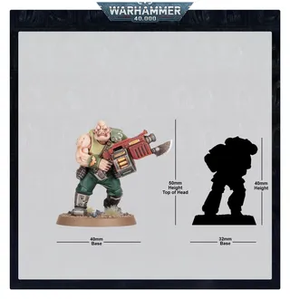 Muestra la gama Astra Militarum y no Ogryn Bodyguard en particular — la misma imagen representa a 2 unidades de este ejército.