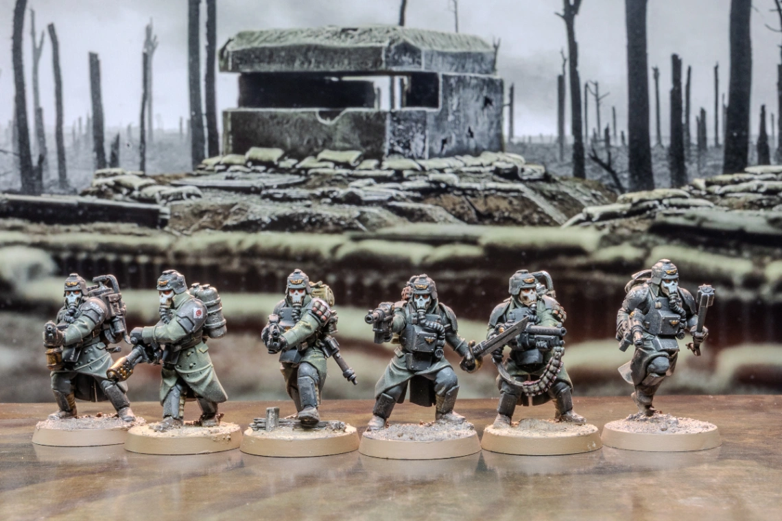 Krieg Combat Engineers (Astra Militarum), painted by Serhii Solonar